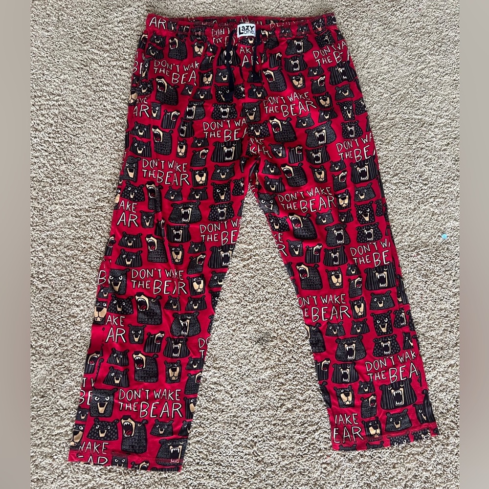 Lazy One Red Bear Print men’s Pajama pants